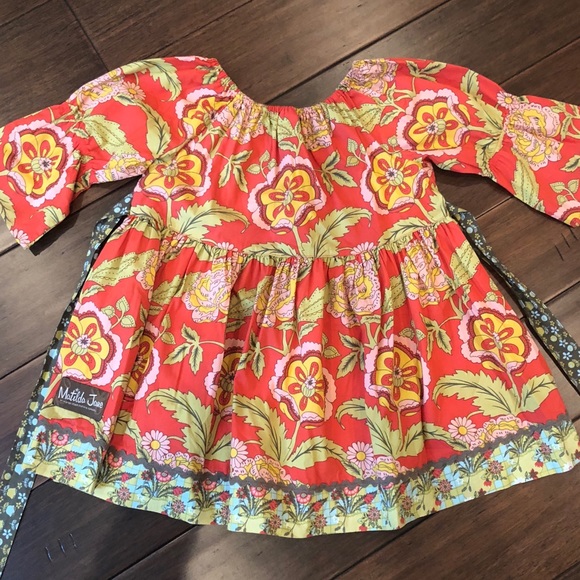 Matilda Jane Tomato Peasant Top size 8 - Picture 4 of 6